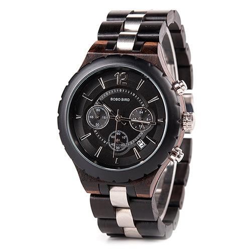 Montre en bois homme - Éclipse Darkness